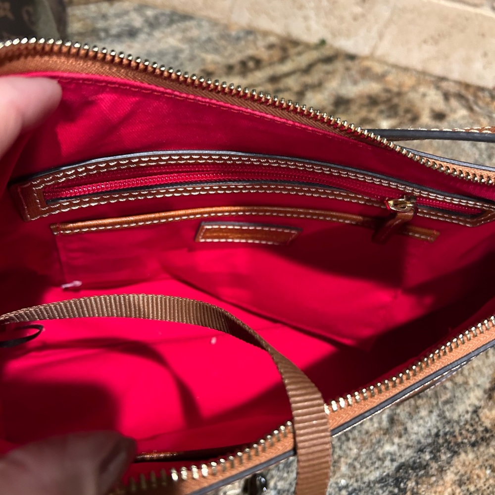 Dooney & Bourke Tan Leather Shoulder Bag - Picture 9 of 9
